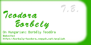 teodora borbely business card