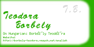 teodora borbely business card